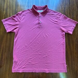 Tommy Bahama 3-Button Polo Shirt Men’s Size Large Light Maroon/Red